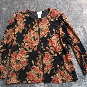 Anna Maxwell vintage style floral jacket